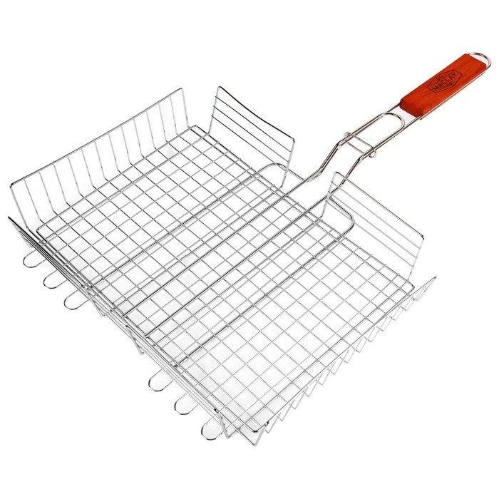 Решётка - гриль универсальная maclay, 25×31 см, хромированная сталь, для мангала