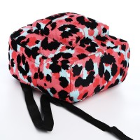 Рюкзак Erich Krause из текстиля на молнии, 1 карман, цвет розовый/леопард