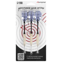 Дротики для дартса ONLYTOP, 3 шт., металлический наконечник, вес 16 г, цвета МИКС