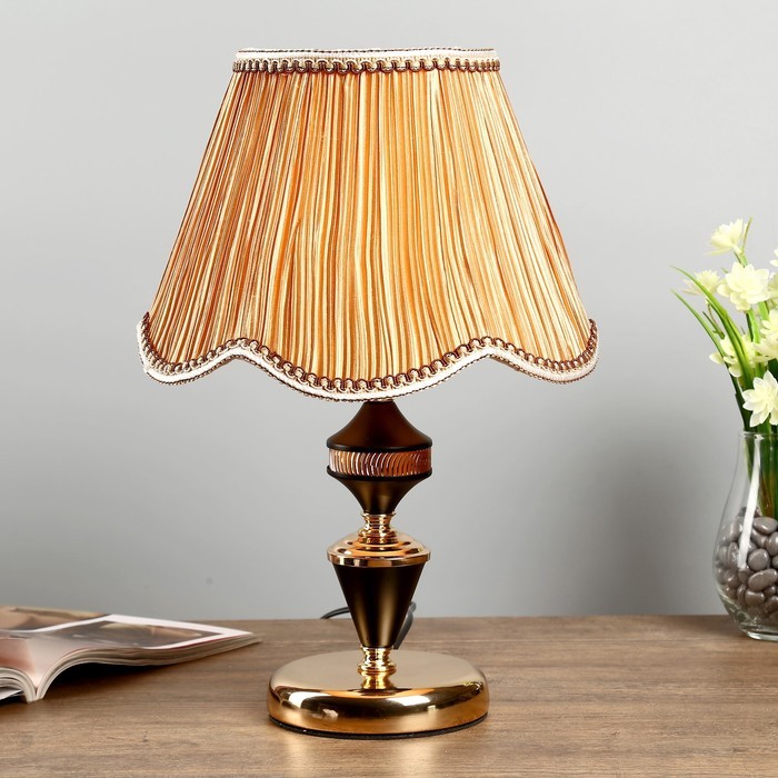 Лампа настольная "Аманда" 1х40Вт Е27 220В золото-черный 25х25х39 см RISALUX