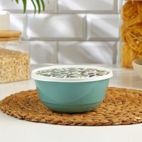 Миска с крышкой «Гранат», 1 л, 17×16,2×8 см, цвет красный