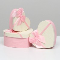 Набор коробок 3 в 1 "Сердце", 22 х 20 х 9 - 16 х 14 х 6 см