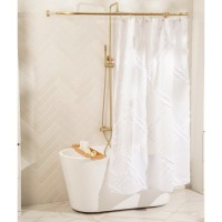 Штора для ванной «Ла Каса», с люверсами, 180×180 см, полиэстер, белая