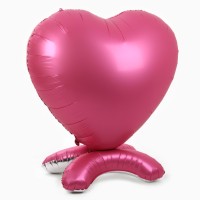 Воздушный шар фольгированный 65" «Сердце гигант», на подставке, цвет розовый, под воздух