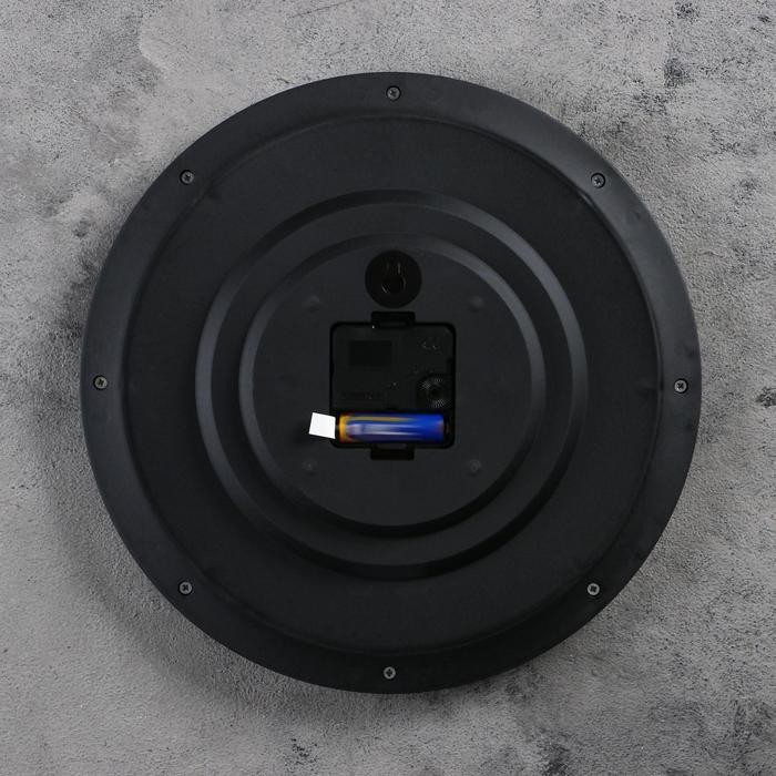 Часы настенные, серия: Классика, d=29 см, черный обод