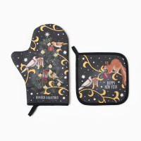 Набор кухонный Этель Wonder christmas варежка 20х28см, прихватка 19х19см,100%хл