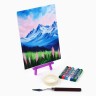 Рисование пастелью с мольбертом «Зимние горы», набор для творчества
