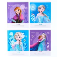 Тетрадь в линейку 18 листов, 20 штук, обложка бумага мелованная, Холодное сердце