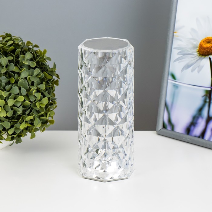 Настольная лампа с ПДУ "Призма" LED RGB АКБ 9,5х9х21,5 см RISALUX