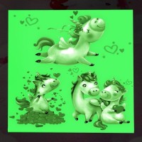 Набор для рисования светом «Единороги», ручка с фонариком и невидимыми чернилами