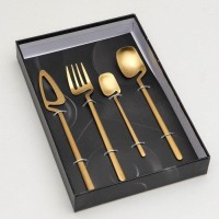 Набор столовых приборов Magistro Wave, 4 предмета, цвет серебряный