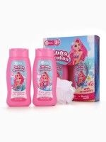 Набор детский «Самая красивая», гель-пена 250 мл, шампунь 250 мл, мочалка 25 г, Чистое счастье