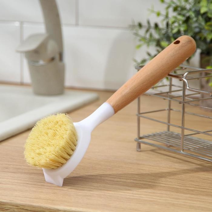 Щётка для посуды Доляна Meli, 24 см, буковое дерево