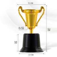 Кубок 063С, наградная фигура, золото, подставка пластик, 13.2 см