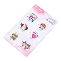 Наклейка для цветов и подарков "Милая парочка" 16 × 9,5 см