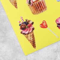 Наклейки бумажные «Сладкое настроение», 14 × 21 см