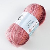 Пряжа "Angora Active" 25% мохер, 75% акрил  500м/100гр (846 персик-роз-бордо)