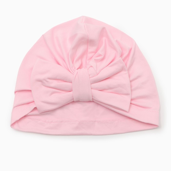 Шапка детская «Крошка Я. Бант», размер 48, розовая