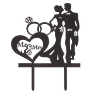 Топпер «Молодожёны и кольца»