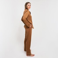 Пижама женская (сорочка, брюки) MINAKU: Light touch, бронзовая, размер 54