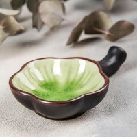 Соусник «Таллула», 11,5×7,5×3 см, цвет зелёный