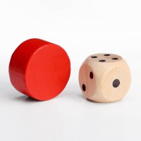 Фишки для настольных игр, 16 шт 2 × 1 см, 2 кубика 1.4 см