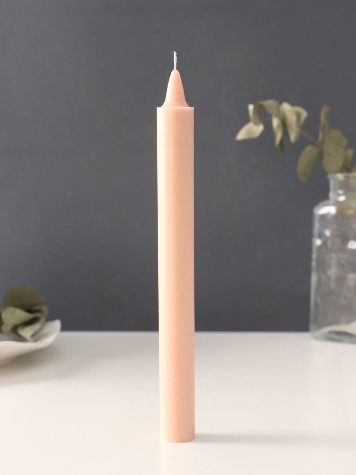 Ароматическая свеча парафиновая хозяйственная, 2×19 см, 55 г, ваниль