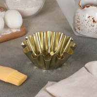 Форма для ромовой бабы «Солнце», антипригарное покрытие, цвет золотой