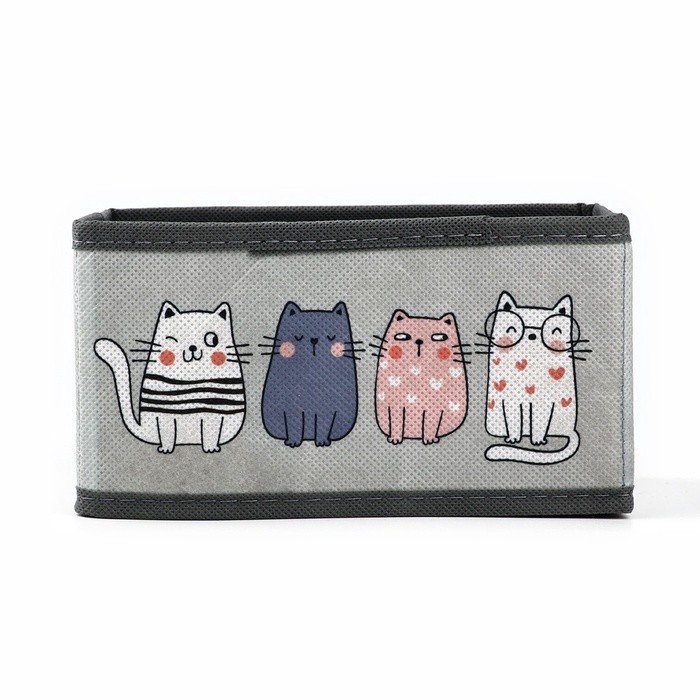 Органайзер для хранения, кофр для белья «Котятки», 10×18×10 см