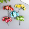 Декор для творчества "Пестрые цветы" МИКС, 9 см (1 набор=1 букету) в букете 6 цветков