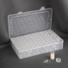 Органайзер для хранения мелочей, 60 баночек, в контейнере, 28×17×5.5 см, прозрачный