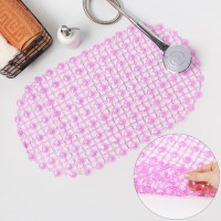 Коврик противоскользящий в ванну на присосках Доляна «Капли воды», 36×65 см, МИКС