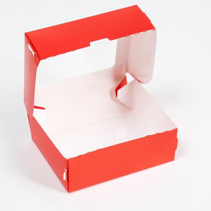 Контейнер на вынос, красный, 10×8×3.5 см