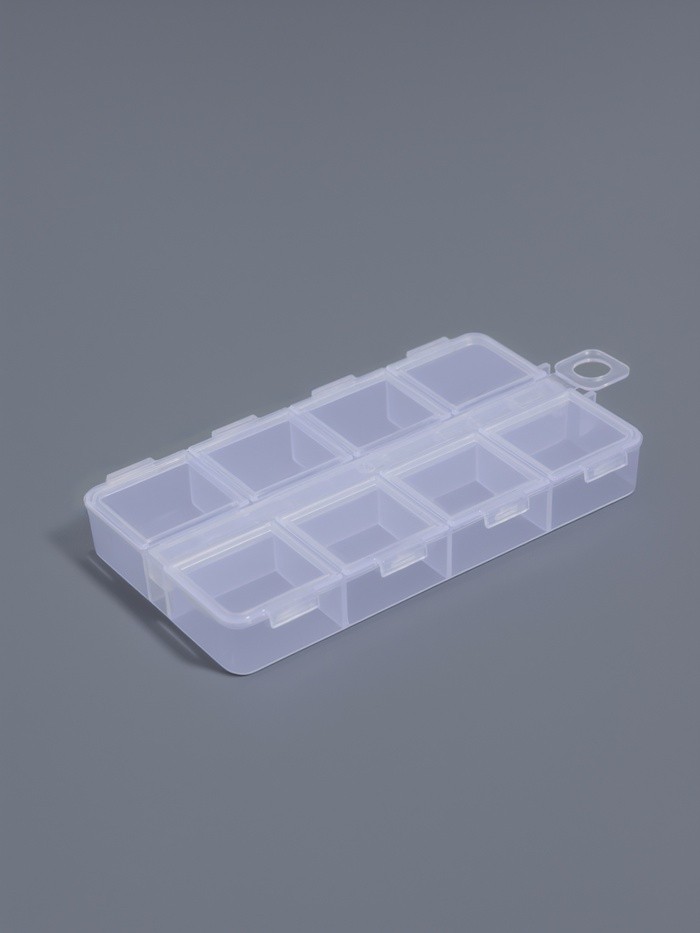 Органайзер для хранения мелочей, 8 ячеек, с подвесом, 11×6.3×1.5 см, прозрачный