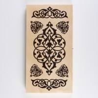 Нарды деревянные большие, настольная игра «Узор», 40×40 см, с полем для игры в шашки