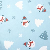 Плед новогодний Этель "Снеговики" 100х150см, флис