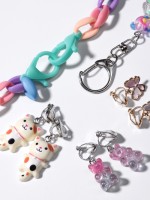 Набор детский «Выбражулька», 5 предметов: цепочка единорог, 3 пары клипс, брелок мишка
