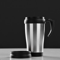 Термокружка Мастер К, 350 мл, Classic «Барна», 13×18 см, сохраняет тепло 2 ч, нержавеющая сталь, чёрная