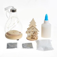 Набор для творчества «Новогодний ночник. Домик», деревянные вставки