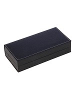 Ручки шариковые, 2 шт.: капиллярная, шариковая поворотная, подарочные "Бизнес" в кожзам футляре, чёрные