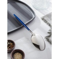 Ложка гарнирная Magistro «Грэйс», h=27,5 см, цвет ручки чёрный, цвет головы серебряный