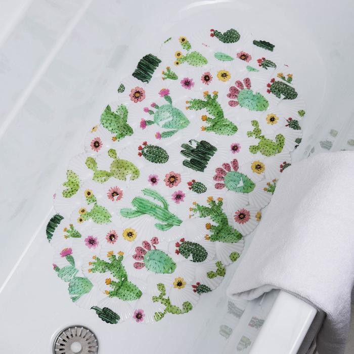 SPA-коврик для ванны на присосках Доляна «Кактус», 38×66 см SPA-коврик для ванны на присосках Доляна «Кактус», 38×66 см
