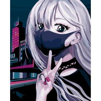 Картина по номерам на холсте с подрамником «Девушка в ночном городе», 40 х 50 см