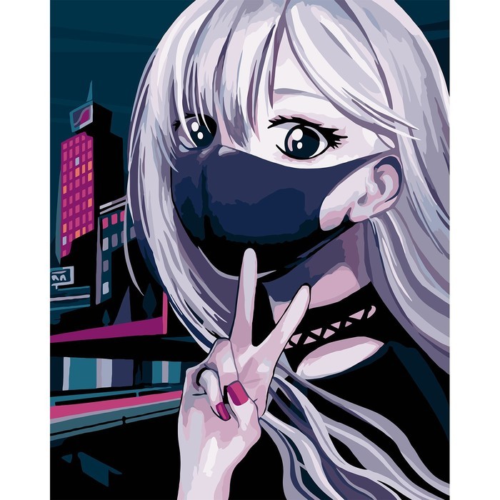 Картина по номерам на холсте с подрамником «Девушка в ночном городе», 40 х 50 см