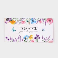 Конверт для денег на акварельном картоне «Подарок», 16.5×8 см