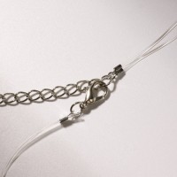 Кулон «На леске» двойной лёд, цвет белый, 40 см