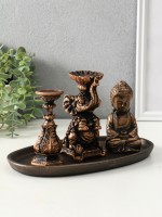 Набор фигурок на подставке «Буддийский», высота 13 см, винтажная бронза