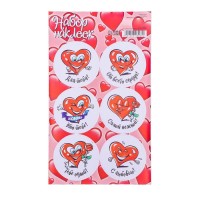 Наклейка для цветов и подарков "Сердечки" 16 × 9,5 см