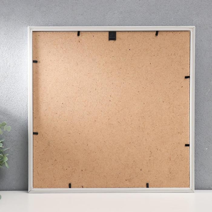 Фоторамка пластик Gallery 30х30 см, 636461-33, белый с золотом (пластиковый экран)