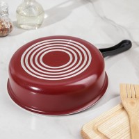 Сотейник «Эксперт», 3,5 л, d=26 см, пластиковая ручка, стеклянная крышка, антипригарное покрытие, цвет бордовый